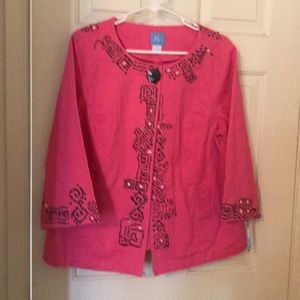 3 for $15 ☀️- Lark Lane pink and black blazer NWOT